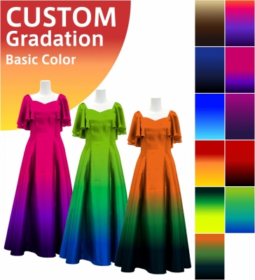 [Gradation]Custom Frill Sleeve Long Dress/ Basic Gradation / JC22-gradation-B