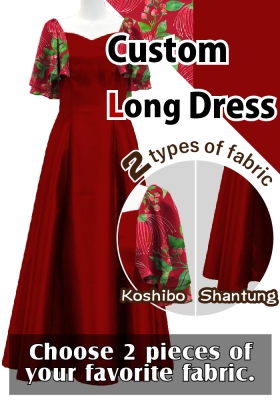 Custom Frill Sleeve Long Dress / JC22-pattern
