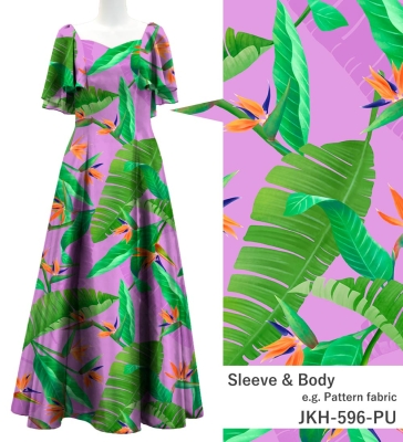 Custom Frill Sleeve Long Dress / JC22-pattern