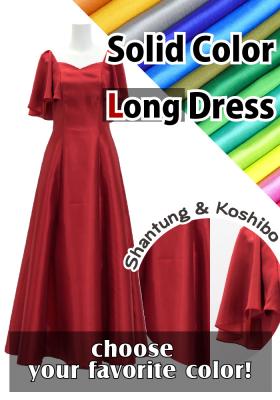 Custom Frill Sleeve Long Dress / JC22-solid