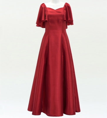 Custom Frill Sleeve Long Dress / JC22-solid
