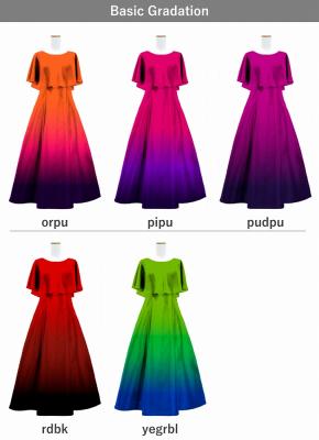 [Gradation]Custom Cape Long Dress / Basic Gradation / JC24-gradation-B