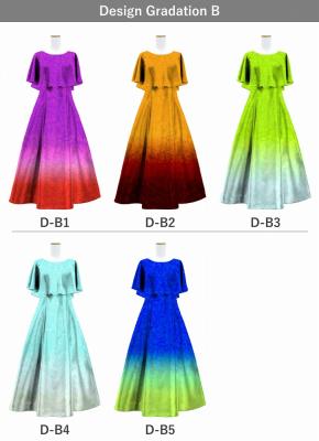 [Gradation]Custom Cape Long Dress/ Design-Gradation / JC24-gradation-D