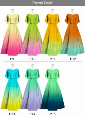 [Gradation]Custom Cape Long Dress / Pastel Color Gradation / JC24-gradation-P