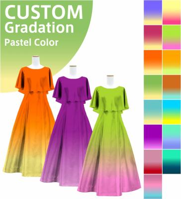 [Gradation]Custom Cape Long Dress / Pastel Color Gradation / JC24-gradation-P