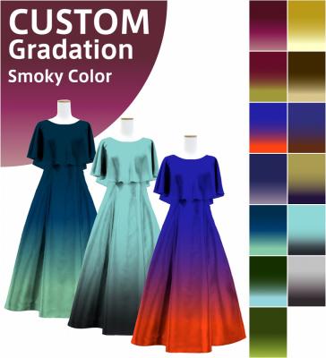 [Gradation]Custom Cape Long Dress/ Smoky Color Gradation / JC24-gradation-S