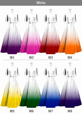 [Gradation]Custom Cape Long Dress/ White Color Gradation / JC24-gradation-W