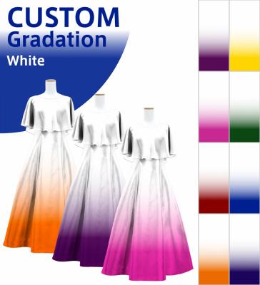 [Gradation]Custom Cape Long Dress/ White Color Gradation / JC24-gradation-W