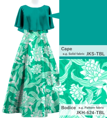 Custom Cape Long Dress / JC24-pattern