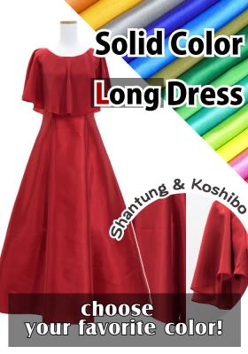 Custom Cape Long Dress / JC24-solid