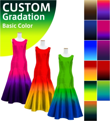 [Gradation] Custom Mermaid Dress with Shantung / Basic Gradation / JC26-gradation-B