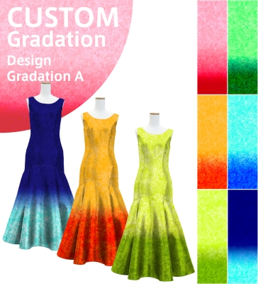 [Gradation]Custom Mermaid Dress with Shantung/ Design-Gradation / JC26-gradation-D