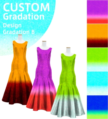 [Gradation]Custom Mermaid Dress with Shantung/ Design-Gradation / JC26-gradation-D