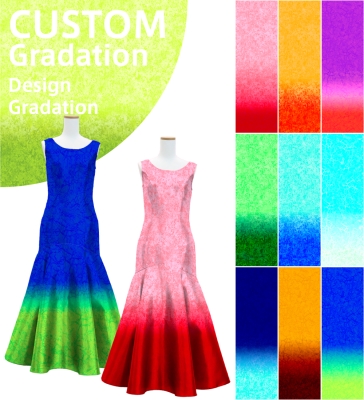 [Gradation]Custom Mermaid Dress with Shantung/ Design-Gradation / JC26-gradation-D