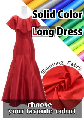 Custom ruffled collar Long Dress / JC27-solid