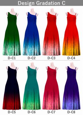 [Gradation]Custom One Shoulder Velvet Dress/ Design-Gradation / JC3-gradation-D