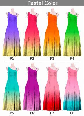 [Gradation]Custom One Shoulder Velvet Dress/ Pastel Color Gradation / JC3-gradation-P