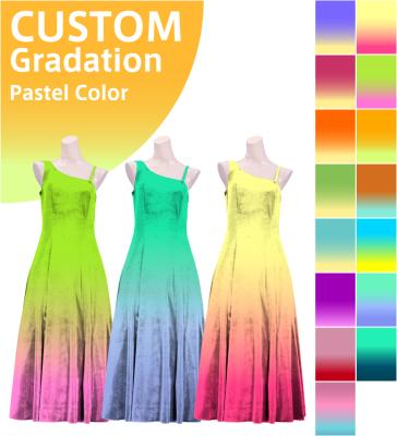 [Gradation]Custom One Shoulder Velvet Dress/ Pastel Color Gradation / JC3-gradation-P