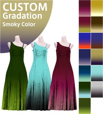 [Gradation]Custom One Shoulder Velvet Dress/ Smoky Color Gradation / JC3-gradation-S