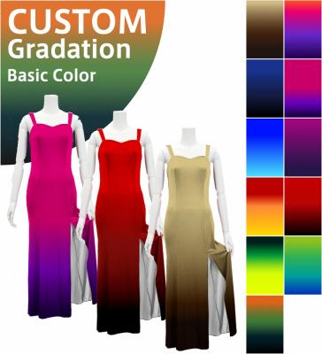 [Gradation]Custom Long Slit Dress with Velvet/ Basic Gradation / JC30-gradation-B
