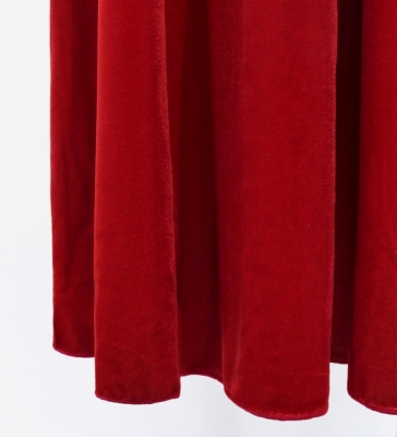 Custom Long Slit Dress with Velvet / JC30-solid