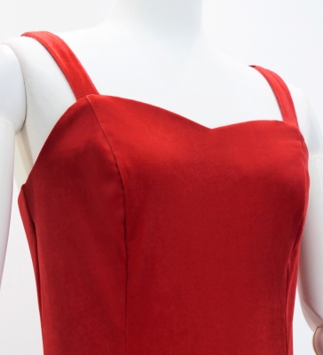 Custom Long Slit Dress with Velvet / JC30-solid