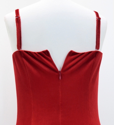 Custom Long Velvet Dress/ JC31-solid