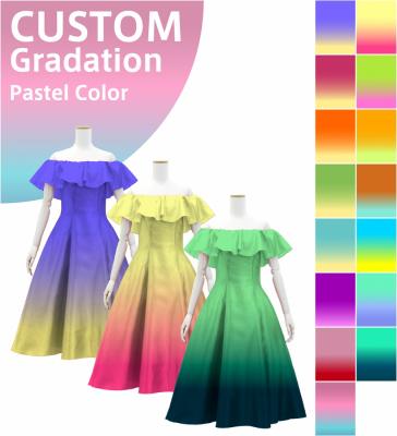 [Gradation]Custom Midi Dress/ Pastel Color Gradation / JC35-gradation-P