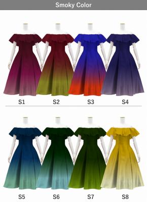 [Gradation]Custom Midi Dress/ Smoky Color Gradation / JC35-gradation-S