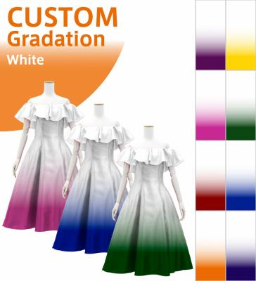 [Gradation]Custom Midi Dress/ White Color Gradation / JC35-gradation-W