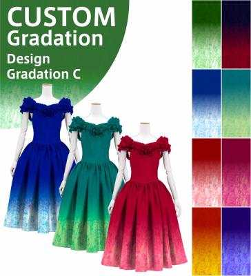 [Gradation]Custom Midi Dress with Shantung/ Design-Gradation / JC36-gradation-D