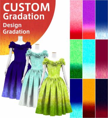 [Gradation]Custom Midi Dress with Shantung/ Design-Gradation / JC36-gradation-D