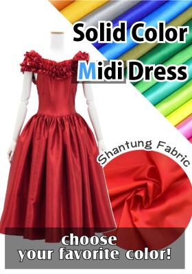 Custom Midi Dress  / JC36-solid