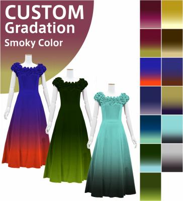 [Gradation]Custom Long Off Shoulder Dress/ Smoky Color Gradation / JC37-gradation-S