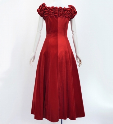 Custom Long Off Shoulder Dress  / JC37-solid