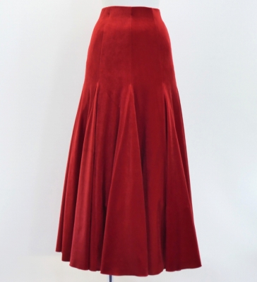 Custom Long gusset skirt with Velvet  / JC38-solid