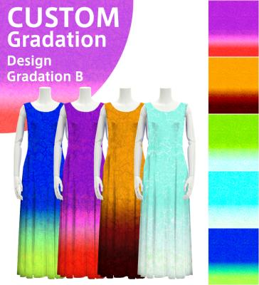 [Gradation]Custom Long Velvet Dress/ Design-Gradation / JC4-gradation-D