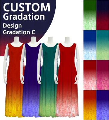 [Gradation]Custom Long Velvet Dress/ Design-Gradation / JC4-gradation-D