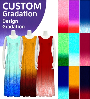[Gradation]Custom Long Velvet Dress/ Design-Gradation / JC4-gradation-D