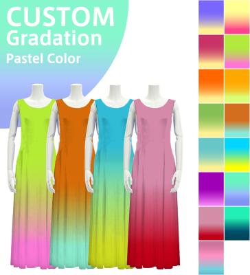 [Gradation]Custom Long Velvet Dress / Pastel Color Gradation / JC4-gradation-P