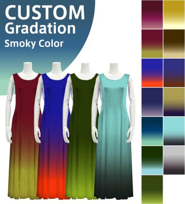 [Gradation]Custom Long Velvet Dress/ Smoky Color Gradation / JC4-gradation-S