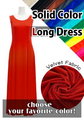 Custom Long Velvet Dress / JC4-solid
