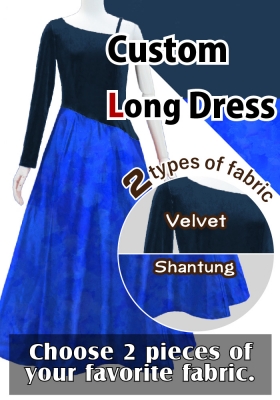 Custom One Shoulder Long sleeve Dress  / JC49-mix