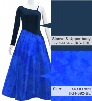 Custom One Shoulder Long sleeve Dress  / JC49-mix