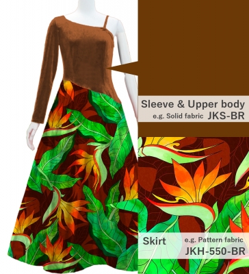 Kids Custom One Shoulder Long sleeve Dress / JCp46-mix