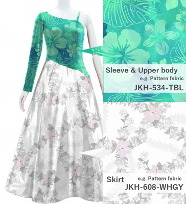 Kids Custom One Shoulder Long sleeve Dress / JCp46-mix