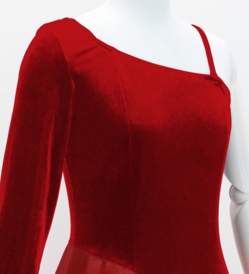 Custom One Shoulder Long sleeve Dress  / JC49-mix