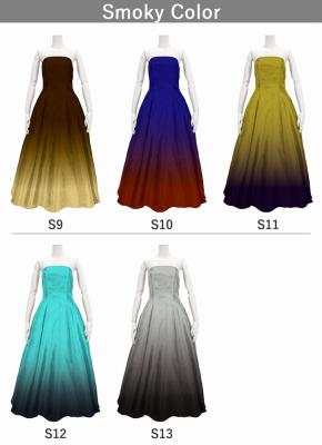 [Gradation]Custom Long Dress/ Smoky Color Gradation / JC5-gradation-S