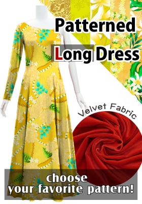 Custom One Shoulder Long sleeve Dress with Velvet / JC51-pattern
