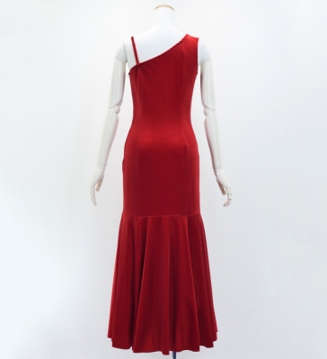 Custom Long Dress with Velvet / JC54-solid